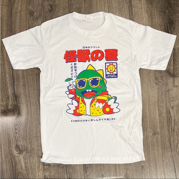 Japanese Summer of Monsters Graphic T-Shirt, XL - Picture 2 of 4